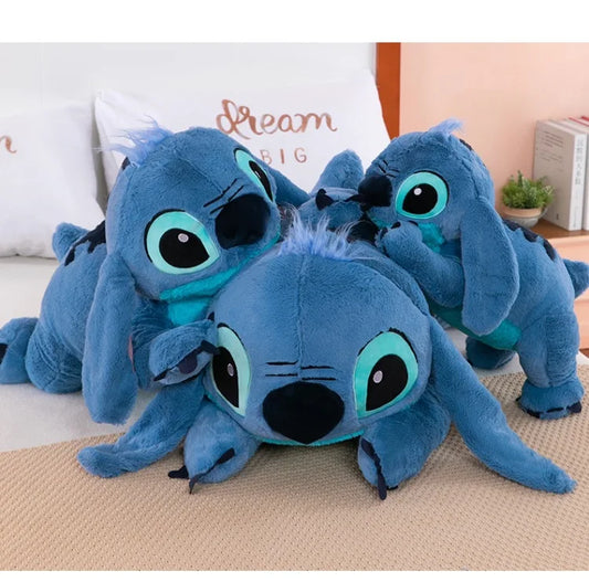 HonestyBazaar™ Blue Stitch Plush Long Pillow