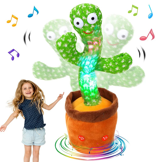 HonestyBazaar™ Dancing Cactus Plush Toy – 120 Songs, Voice Repeat, USB & Battery